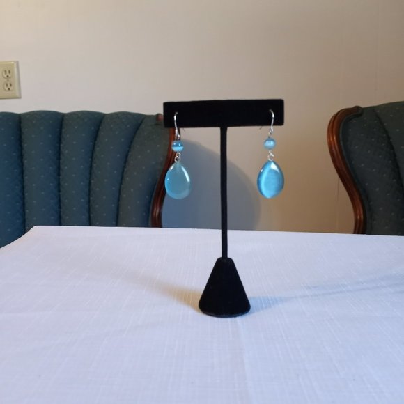 Indescribable Color 1 3/4" Long Teardrop EUC Earrings-Item #216 - Picture 1 of 2